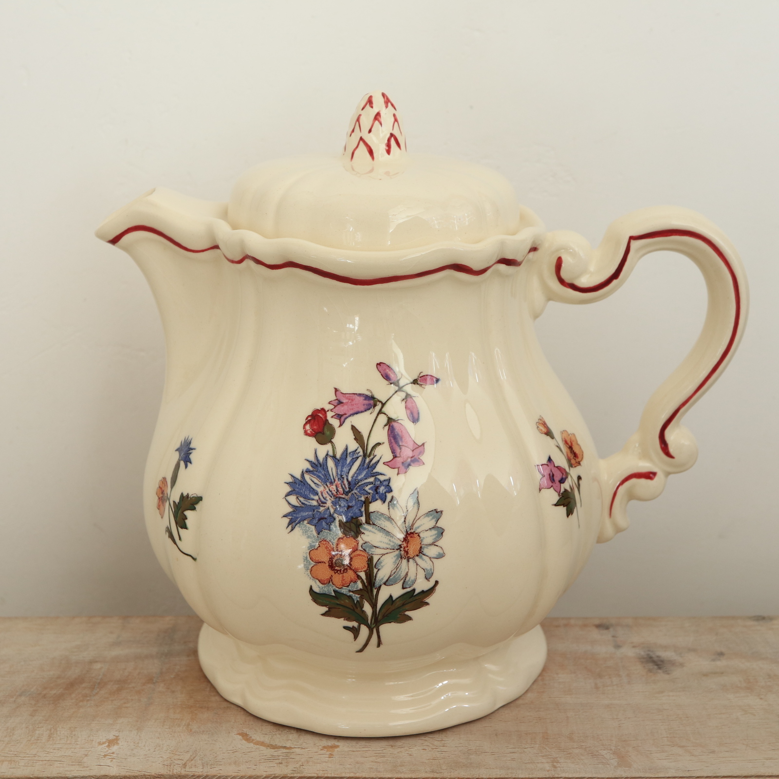 アンティーク ティーポット アグレスト フランス サルグミンヌ製 Agreste SARREGUEMINES