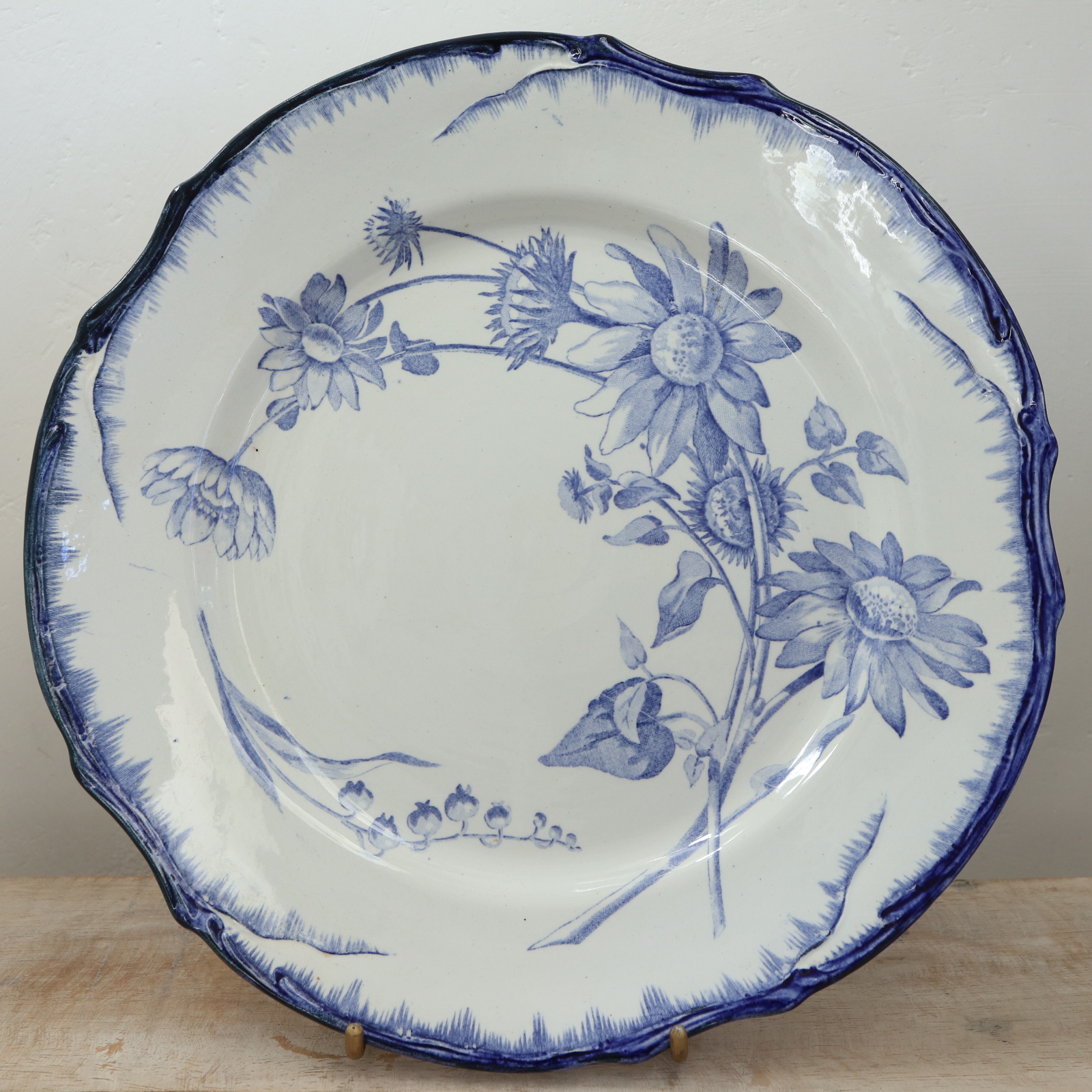 アンティーク プレート ヒマワリとスズラン ディナー皿 SERVICE