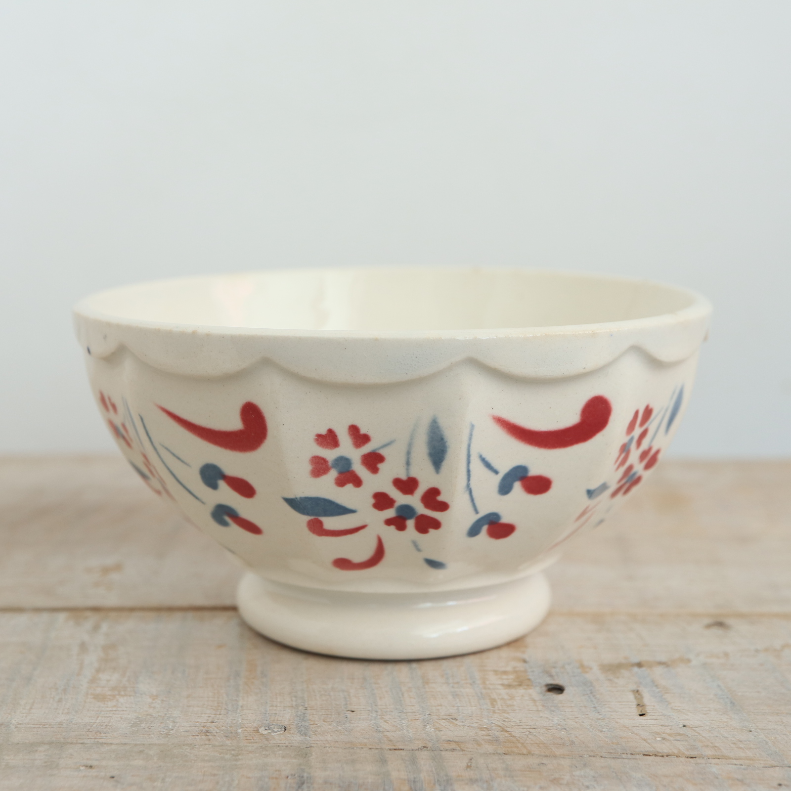 アンティーク プチ カフェオレボウル 9317 スカラップ サルグミンヌ フランス Digoin & Sarreguemines Antique Bowl