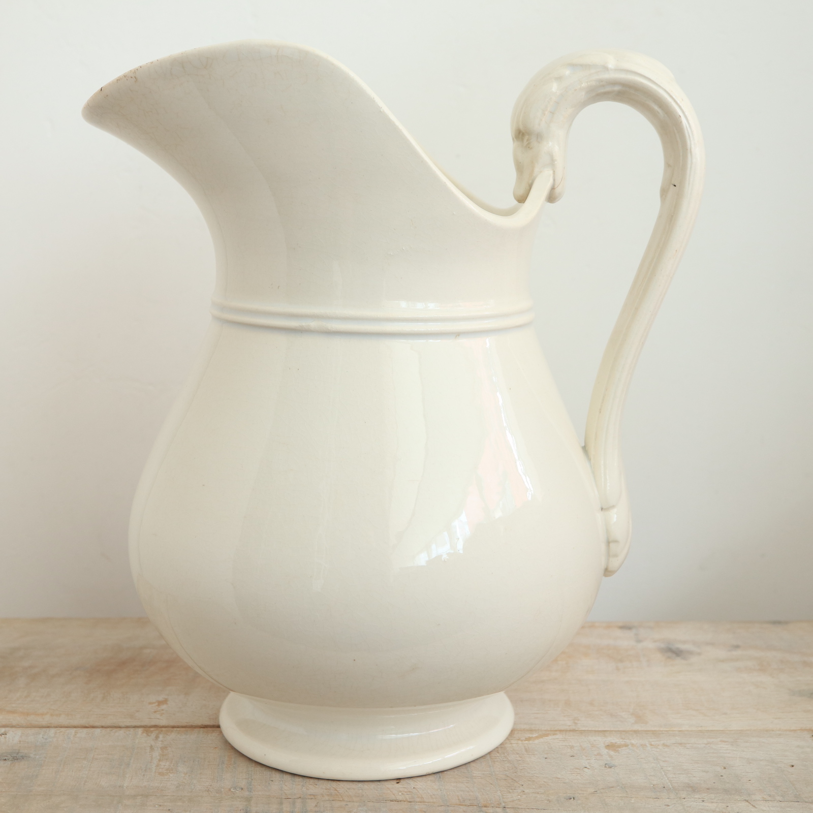 アンティーク ピシェ サルグミンヌ フランス OPAQUE DE SARREGUEMINES FRANCE Antique Pichet