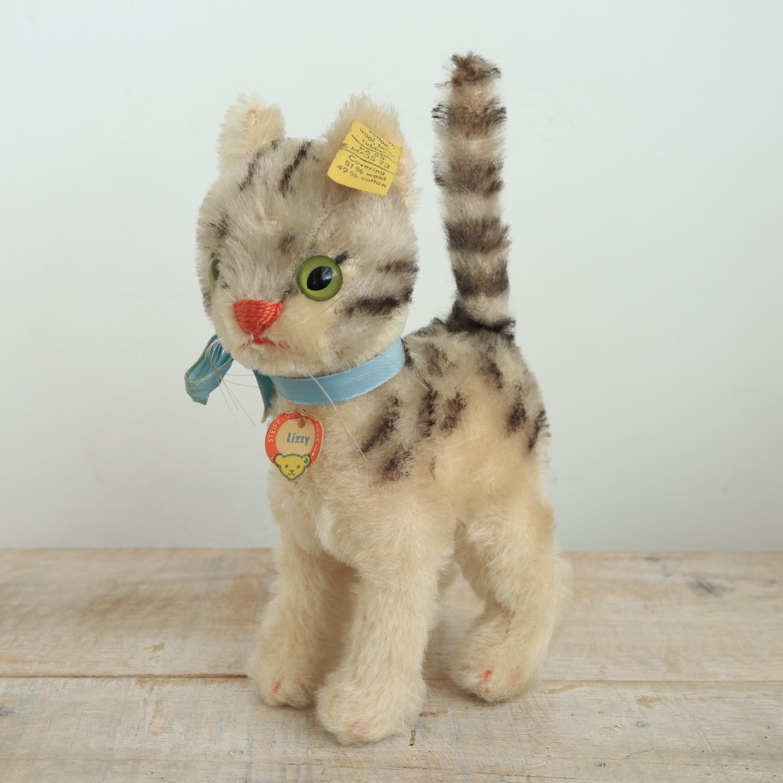 アンティーク シュタイフ ネコ Steiff Cat Lizzy 15cm