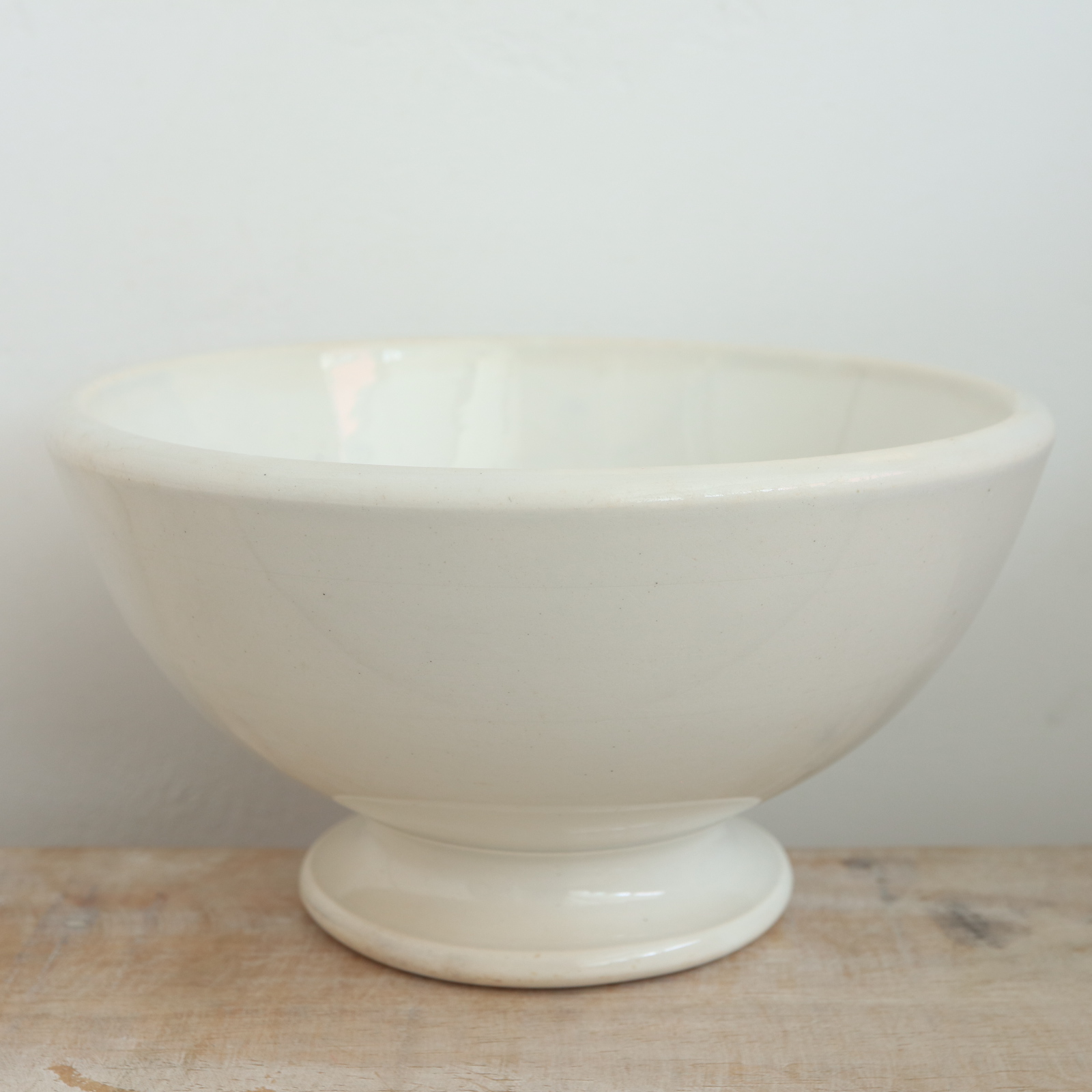 アンティーク カフェオレボウル 白 フランス クレイユモントロー製 Creil Montereau