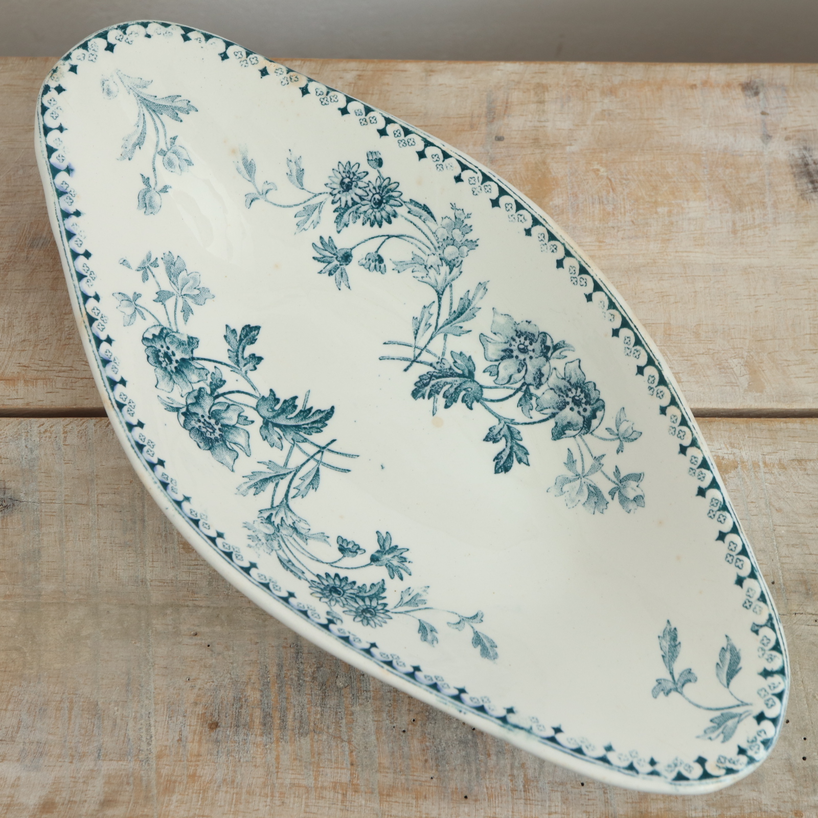 アンティーク ラヴィエ サルグミンヌ フランス U&C SARREGUEMINES ELVIRE FRANCE Antique Ravier