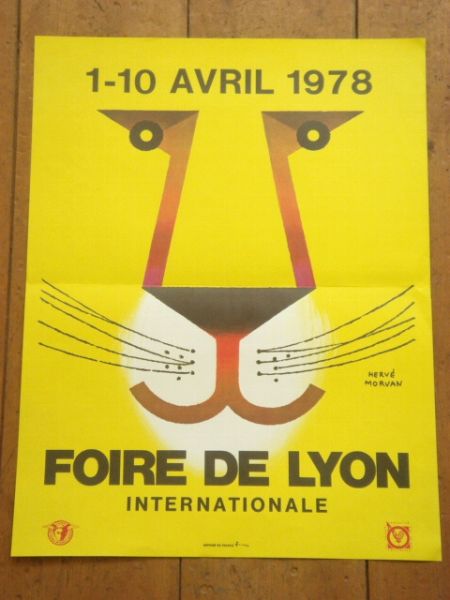 エルベ・モルバン FOIRE DE LYON 1978 ビンテージポスター