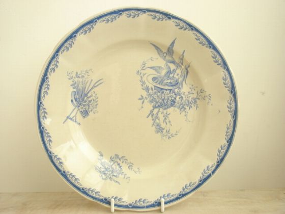 アンティーク皿 WATTEAU U&C SARREGUEMINES製
