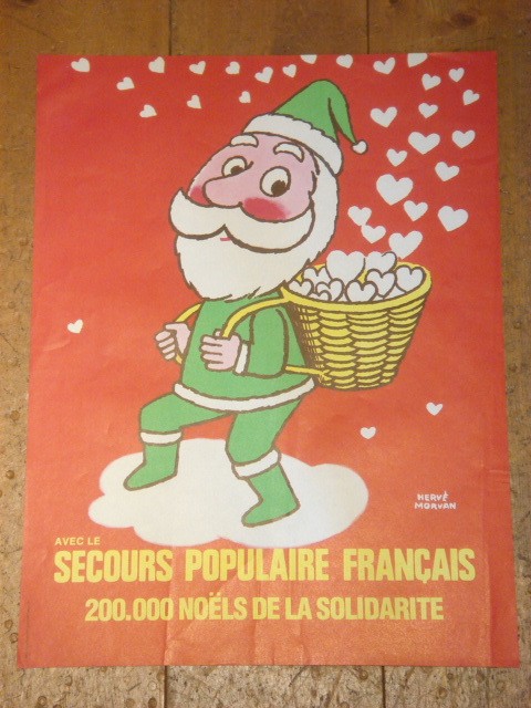 Secours populaire Francais ビンテージポスター エルベ・モルバン