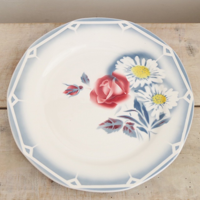 アンティークデザート皿 OSCAR DIGOIN & SARREGUEMINES製