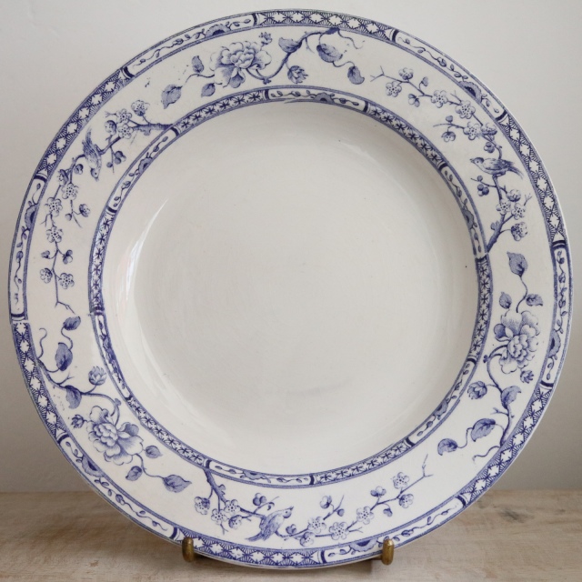 アンティークプレート CREMONE 深皿 フランス クレイユモントロー製 Creil Montereau