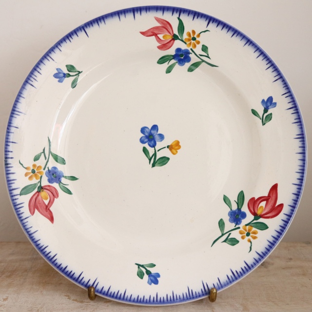 アンティークプレート ELVIRE デザート皿 フランス PEXONNE製