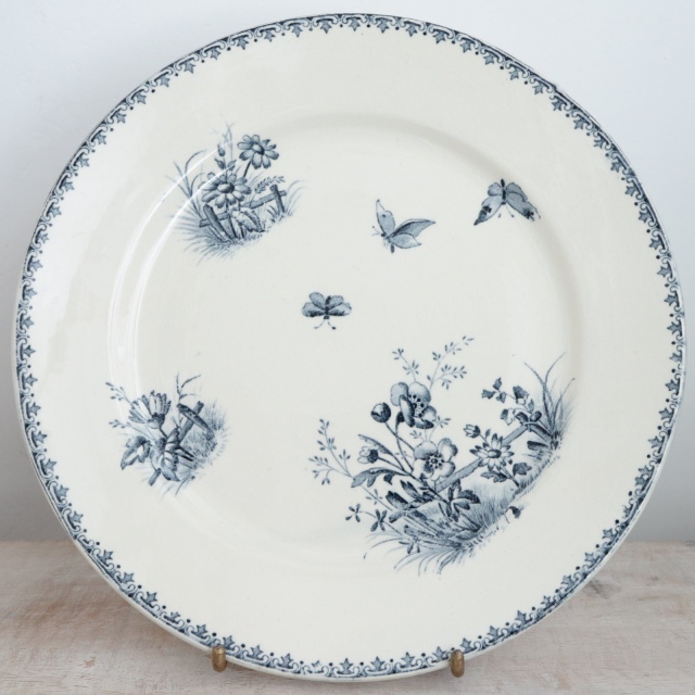 アンティークプレート 平皿 TSARINE フランス サルグミンヌ製 SARREGUEMINES & DIGOIN