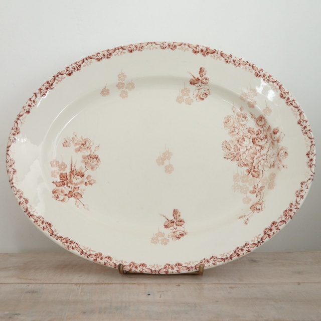 アンティーク プレート オーバル皿 LUCIE フランス ショワジールロワ製 CHOISY LE ROI
