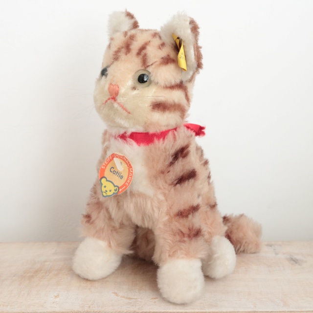 アンティーク シュタイフ ネコ Steiff Cattie 18cm
