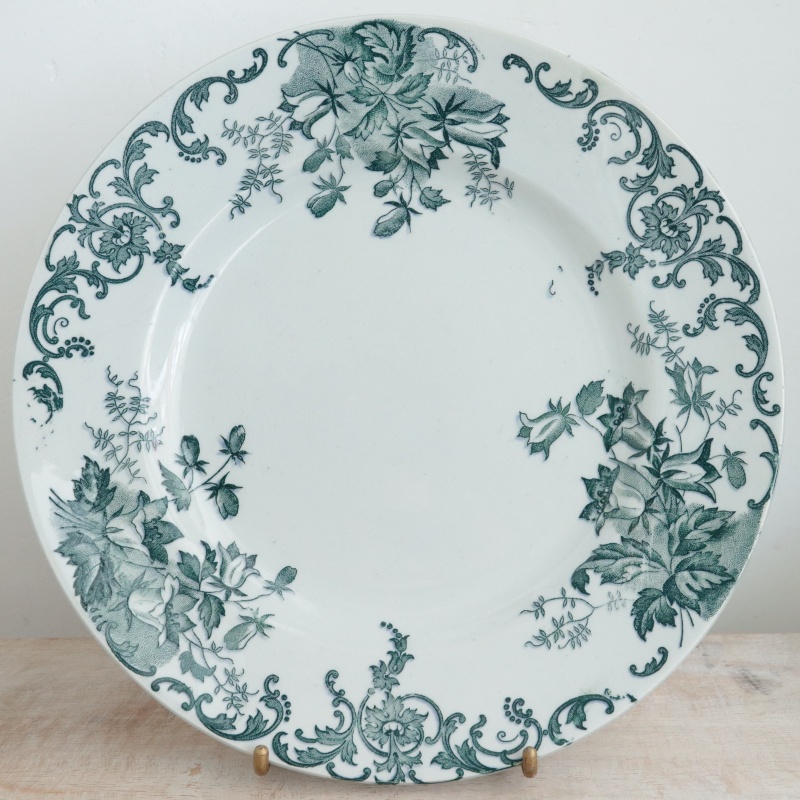 アンティーク プレート カンパニュラ 皿 CAMPANULE フランス サンタマン製 SAINT AMAND HAMAGE