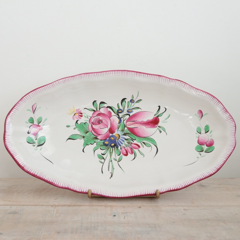 ラヴィエ オーバル皿 フランス サンクレマン製 St Clement