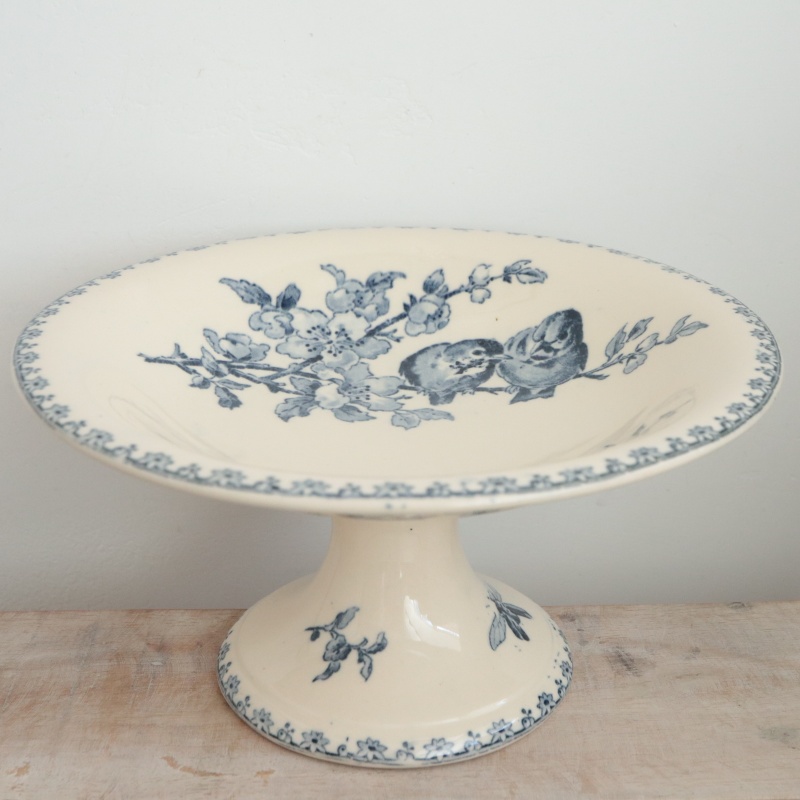 ★レア サルグミンヌ BERTHA コンポティエ /フランスアンティーク サルグミンヌ コンポティエ”Sarreguemines” Compotier - フランス