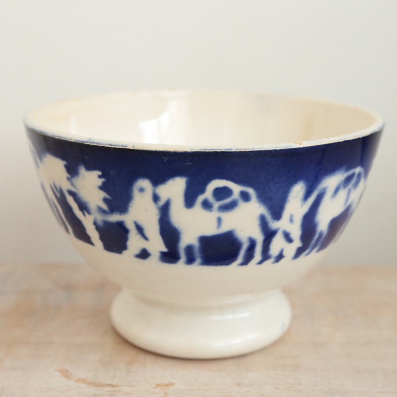 アンティーク カフェオレボウル モロッコ キャラバン フランス サンタマン製 ST.AMAND AMANDINOISE