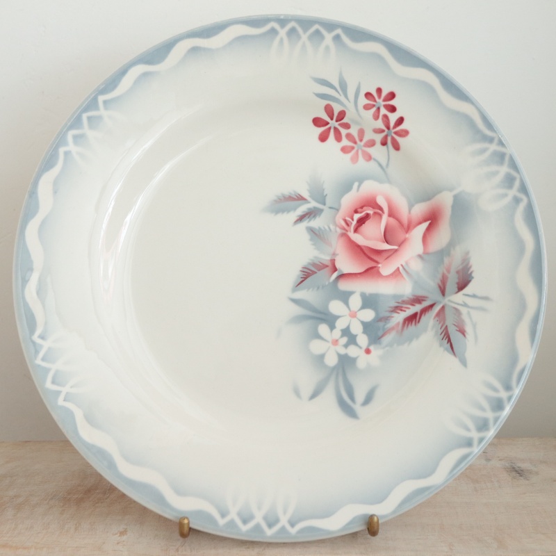 アンティーク プレート OLGA 皿 フランス サルグミンヌ製 Sarreguemines & Digoin