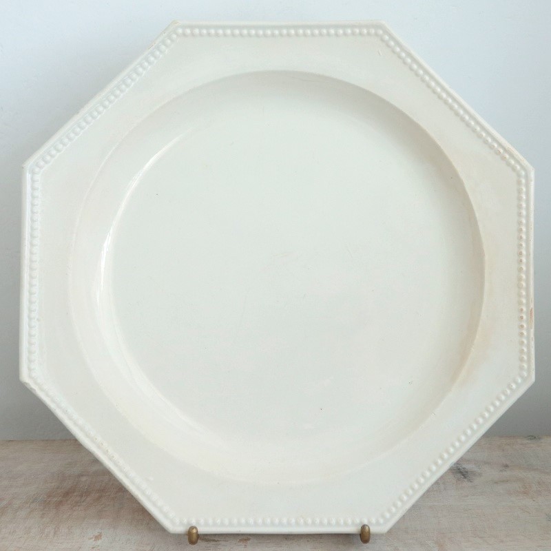 アンティークプレート 初期 オクトゴナル フランス モントロー製 Montereau
