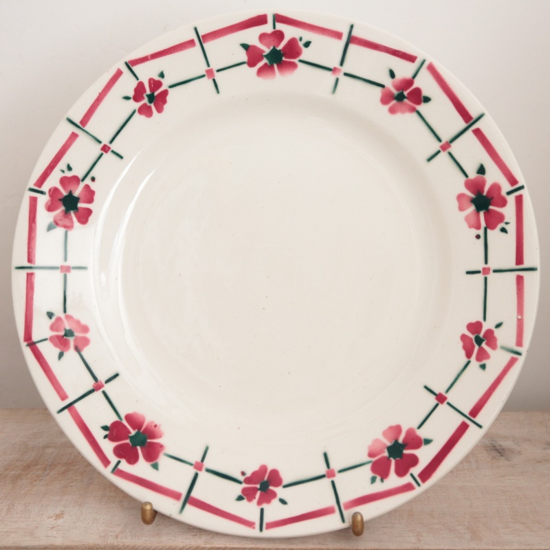 アンティーク プレート MONIQUE デザート皿 フランス サンタマン製 SAINT AMAND