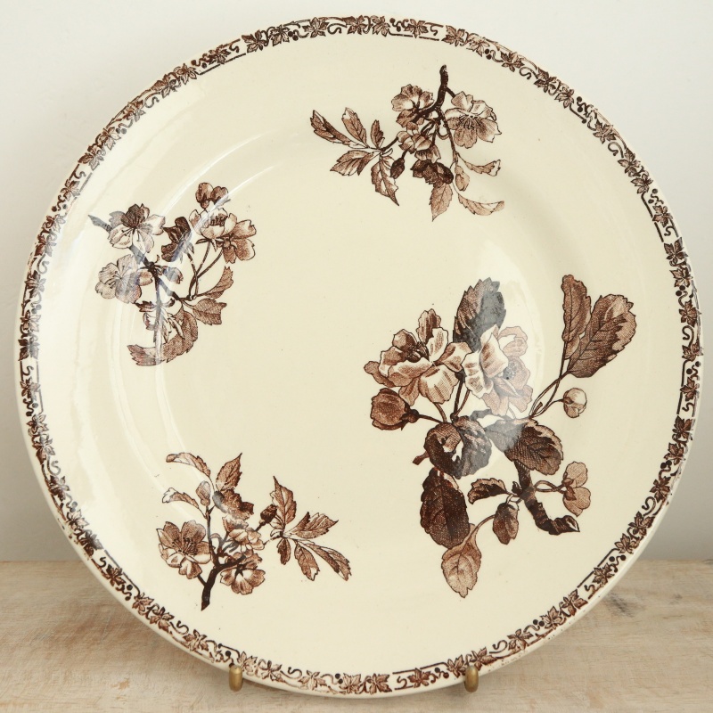 アンティーク プレート 皿 Emile bourgeois フランス ショワジールロワ製 CHOISY LE ROI