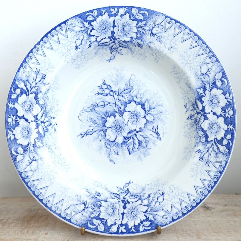 アンティークプレート EGLANTINES 皿 フランス リュネヴィル製 KG Luneville