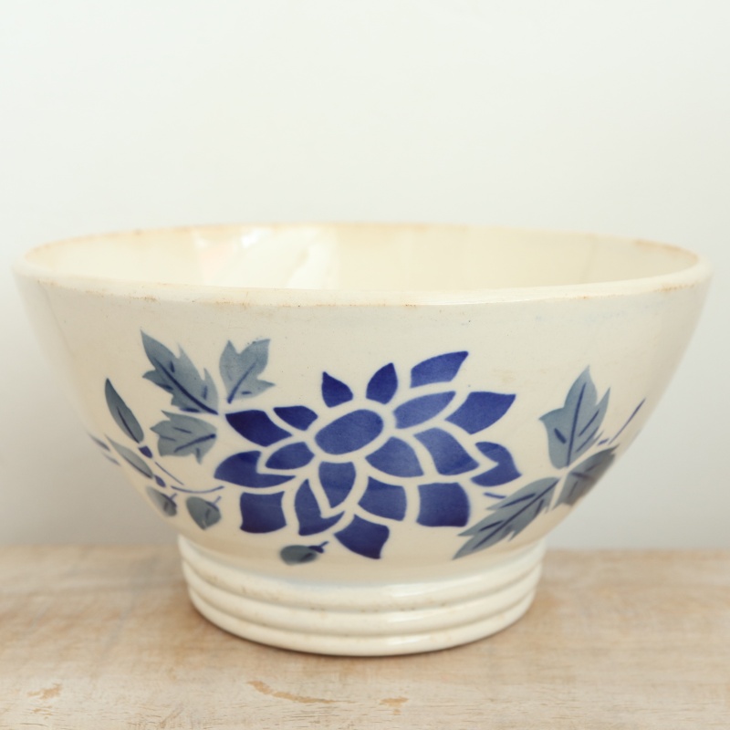 アンティーク カフェオレボウル フランス サルグミンヌ製 Digoin & Sarreguemines