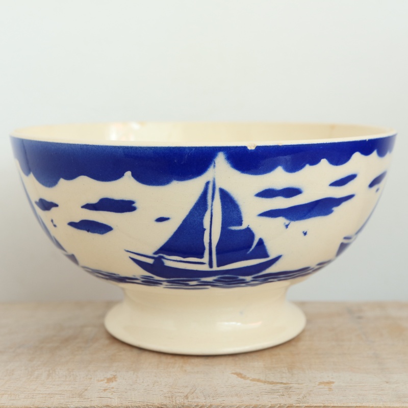 アンティーク カフェオレボウル プチバトー フランス バドンヴィレー製 Badonviller