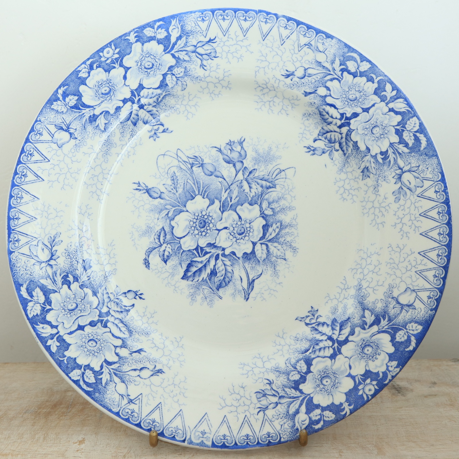 アンティークプレート EGLANTINES 皿 フランス リュネヴィル製 KG Luneville