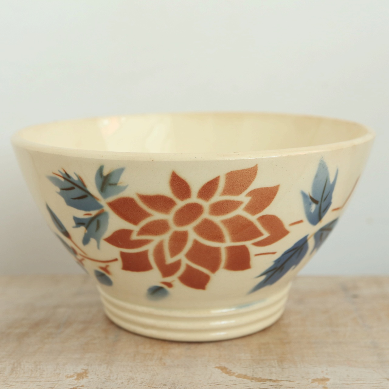 アンティーク カフェオレボウル フランス サルグミンヌ製 Digoin & Sarreguemines