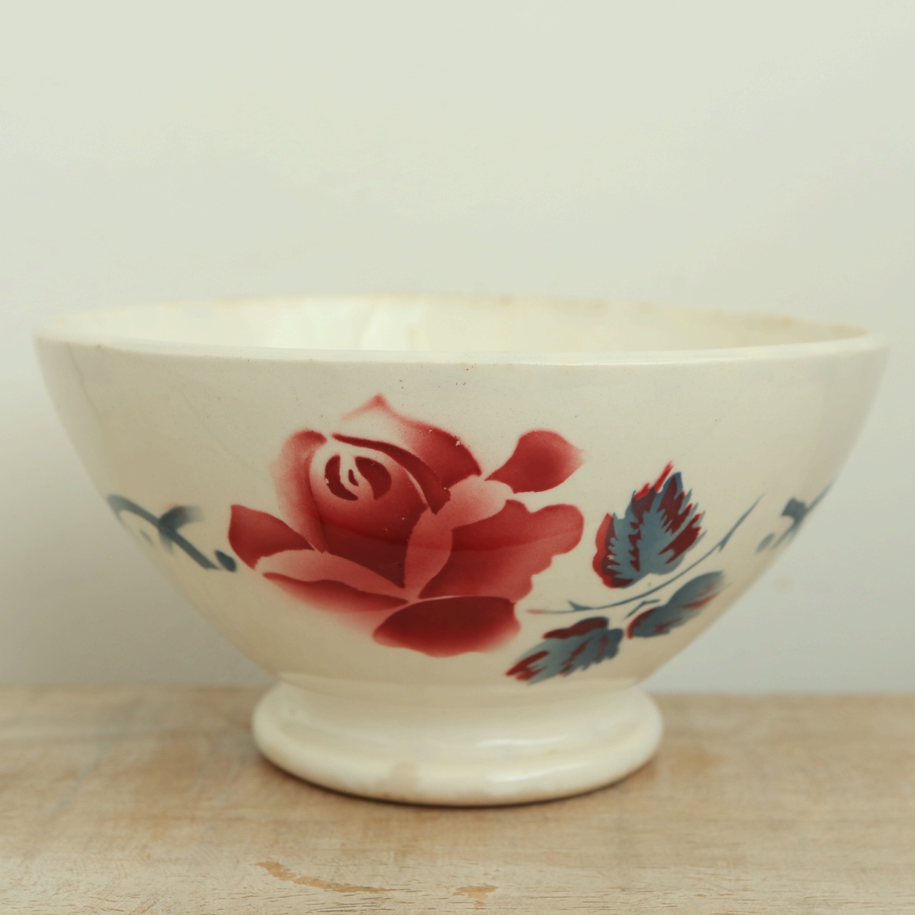 フランス　アンティーク　カフェオレボウル　ディゴワン　CANNES 薔薇　バラ フランスアンティークカフェオレボウルディゴワンCANNES 薔薇バラ