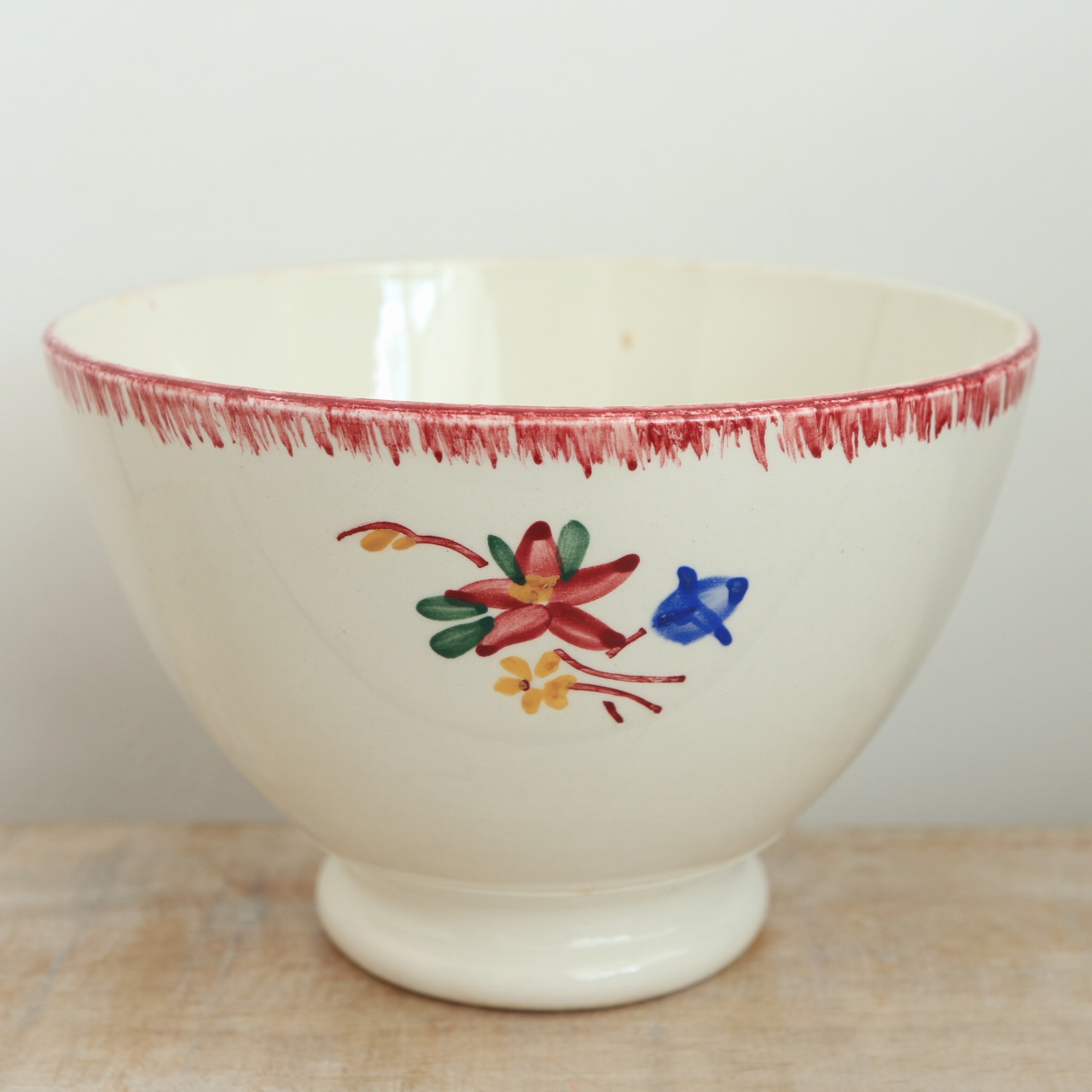 アンティーク カフェオレボウル EVELYNE フランス サルグミンヌ製 SARREGUEMINES