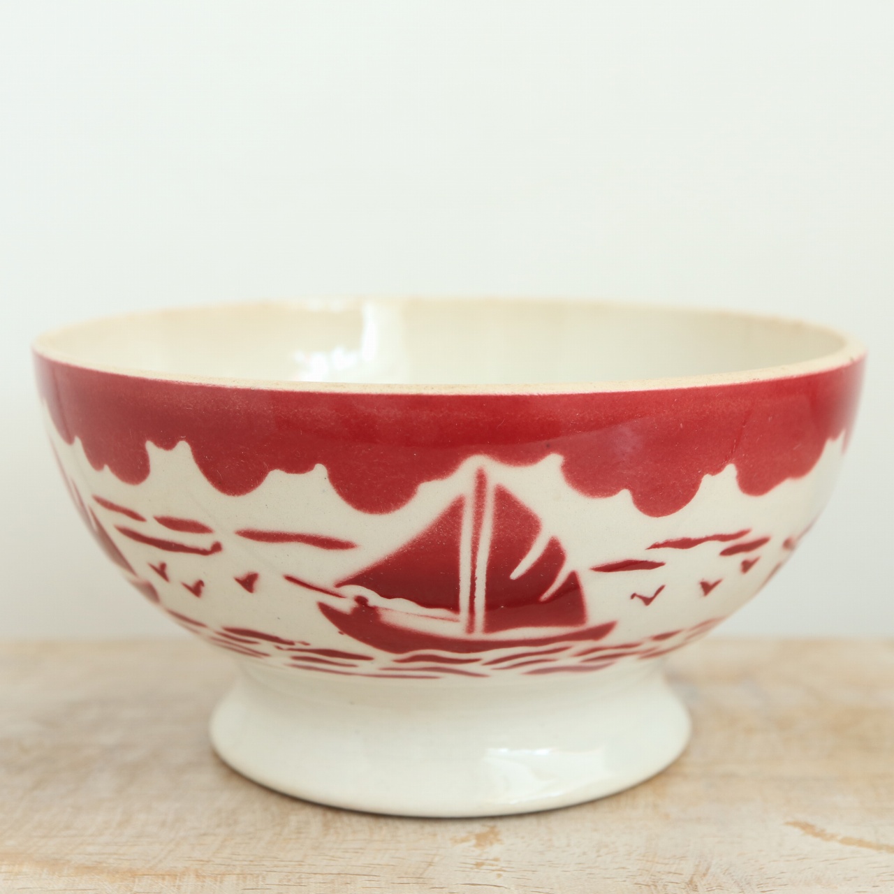 アンティーク カフェオレボウル プチバトー フランス バドンヴィレー製 Badonviller