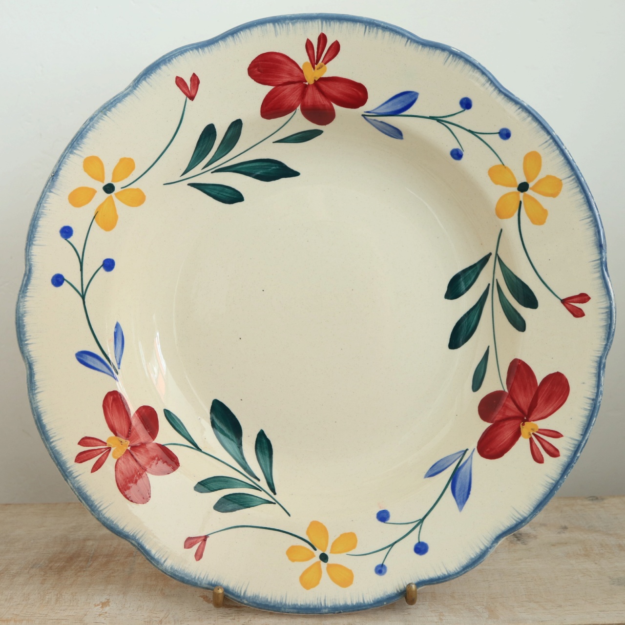 アンティーク プレート 深皿 グリニャン GRIGNAN フランス サルグミンヌ製  DIGOIN SARREGUEMINES