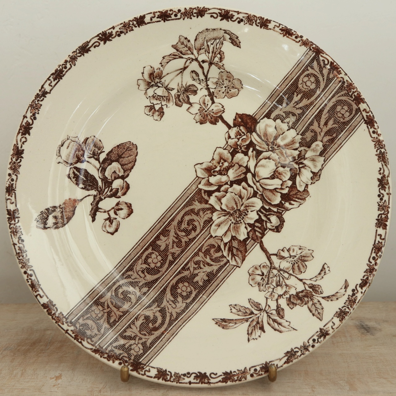 アンティーク プレート デザート皿 Emile bourgeois フランス ショワジールロワ製 CHOISY LE ROI