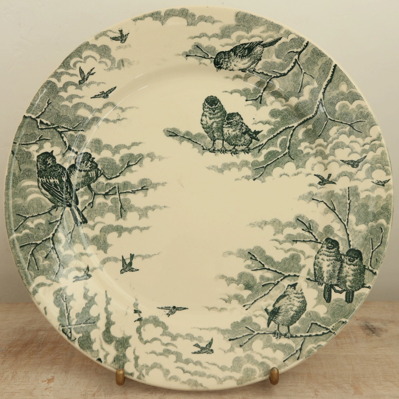 アンティーク プレート デザート皿 ネージュ フランス サルグミンヌ製 NEIGE U&C SARREGUEMINES