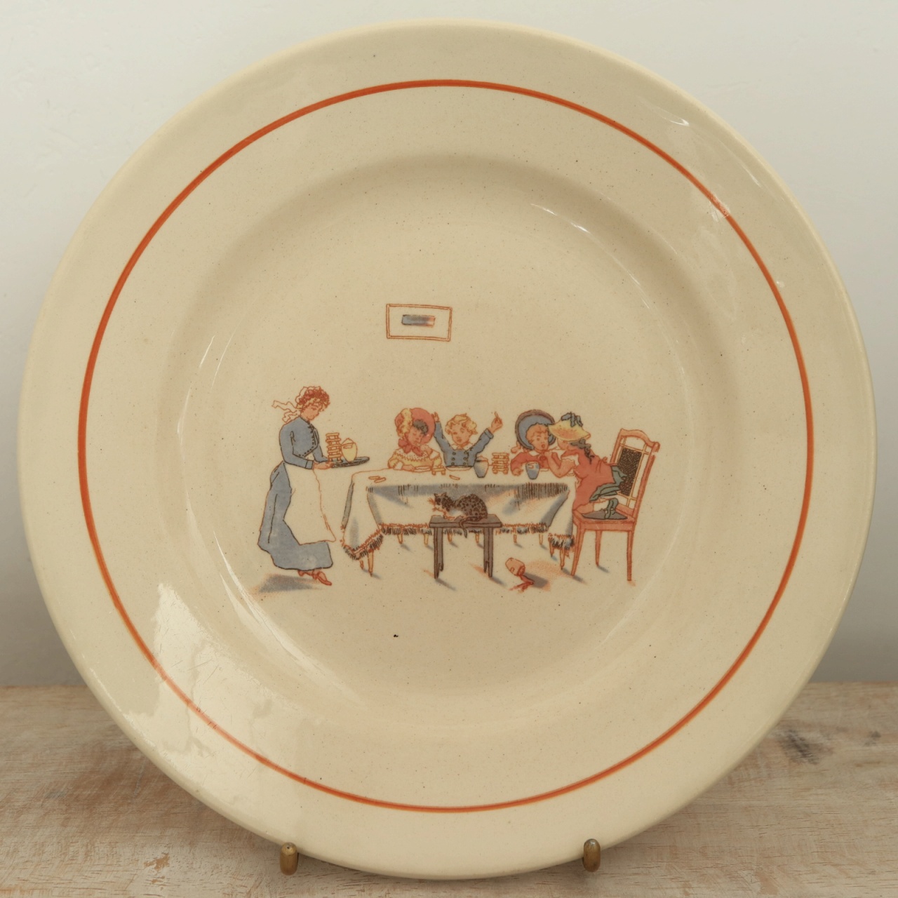 アンティーク プレート 皿 ENFANTS RICHARDフランス サルグミンヌ製 SARREGUEMINES