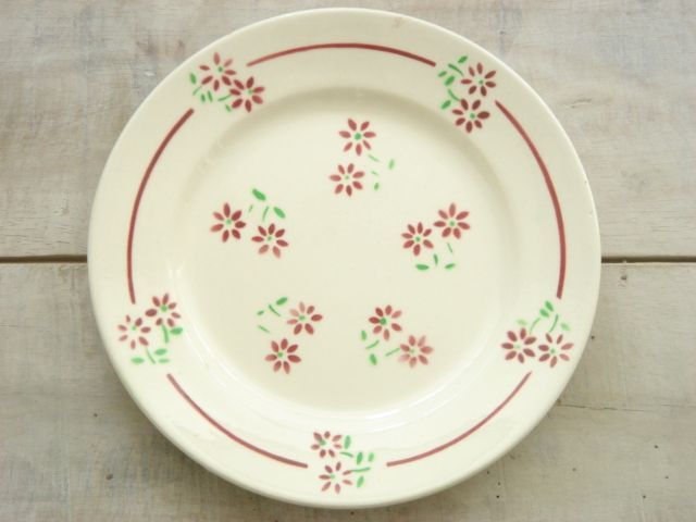 アンティークケーキ皿 小花