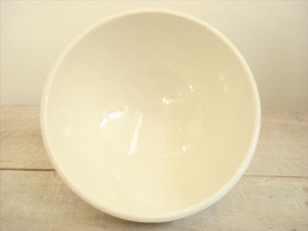 アンティーク カフェオレボウル 黄色水玉 Luneville リュネヴィル