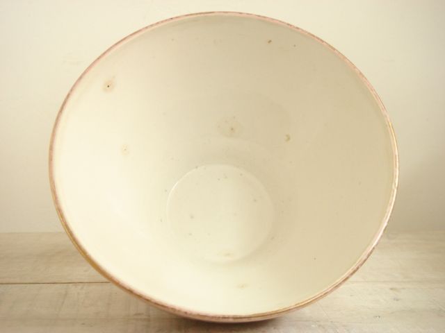 アンティークカフェオレボウル ピンク レース