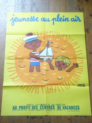 Jeunesse au plein air1972 ビンテージポスター Herve Morvan