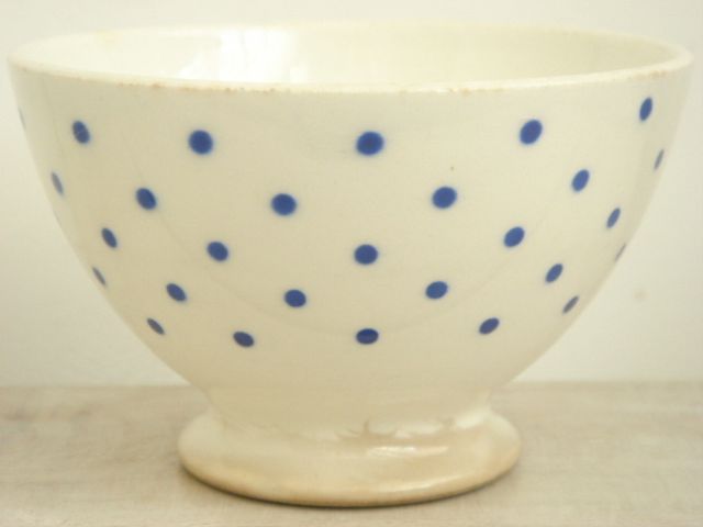 アンティークカフェオレボウル 水玉  BFK