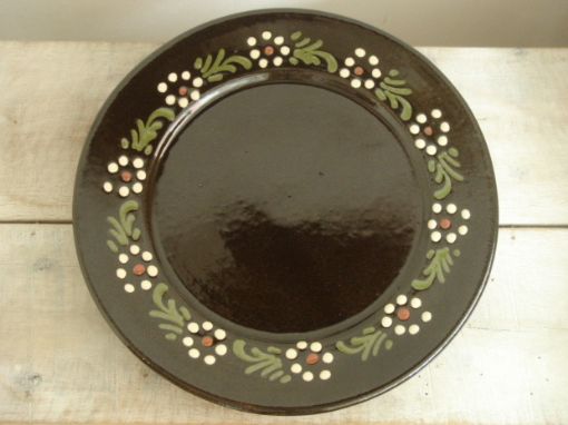 スフレンハイム焼き 花柄 デザートプレート