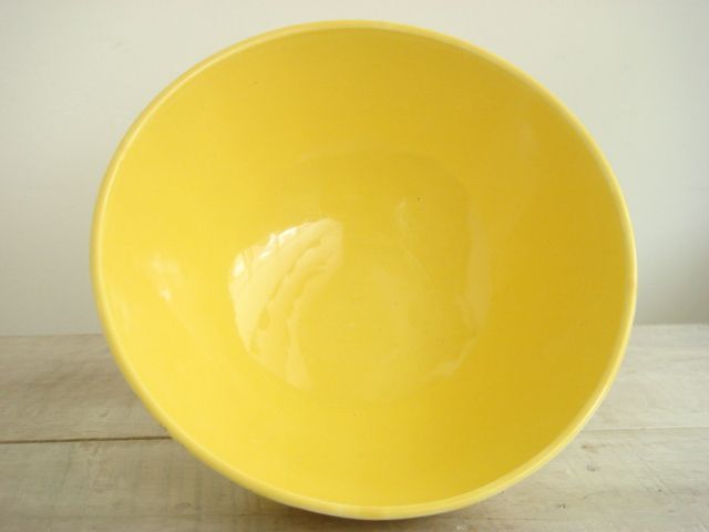 アンティークカフェオレボウル 黄色 Digoin & Sarreguemines