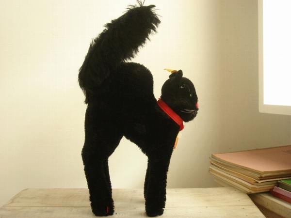 アンティーク シュタイフ Steiff 黒猫のTom Cat Lサイズ