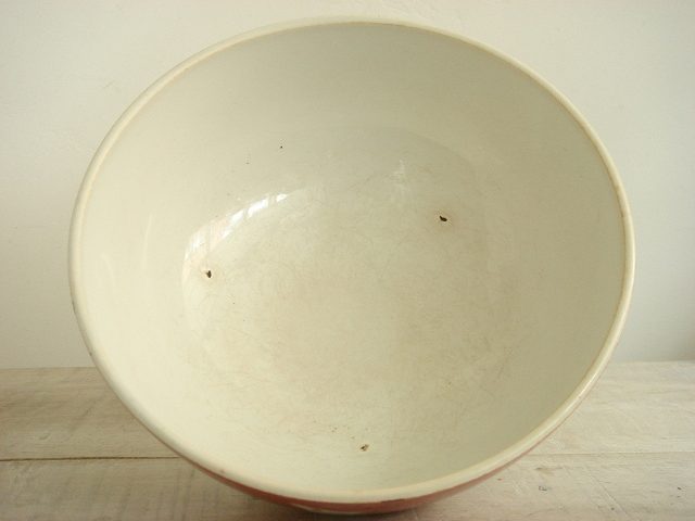 アンティークカフェオレボウル 蝶 Badonviller
