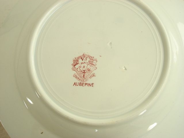 鳥のアンティークスープ皿 SAINT AMAND AUBEPINE