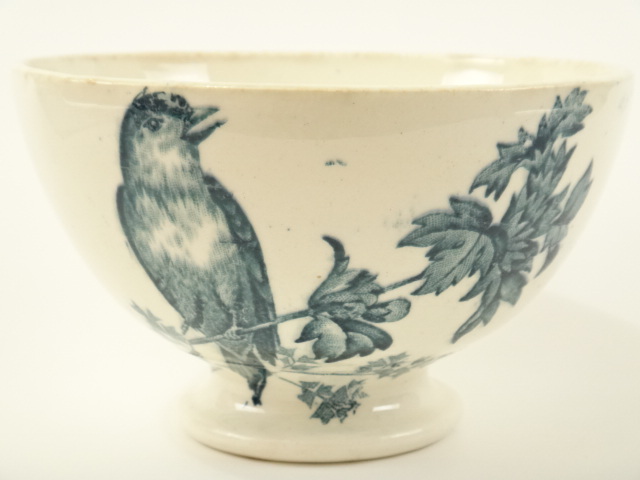 鳥のアンティークカフェオレボウル