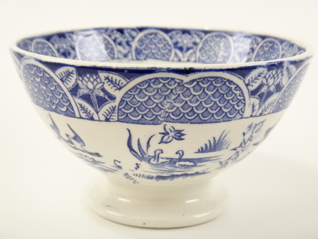 アンティーク カフェオレボウル 白鳥 GIEN製