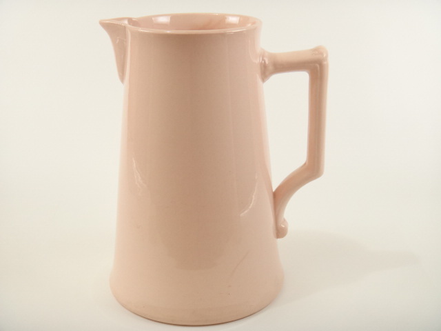サーモンピンクのアンティークピッチャー Digoin & Sarreguemines製