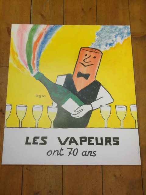 サヴィニャック オリジナルポスター LES VAPEURS ONT 70 ANS